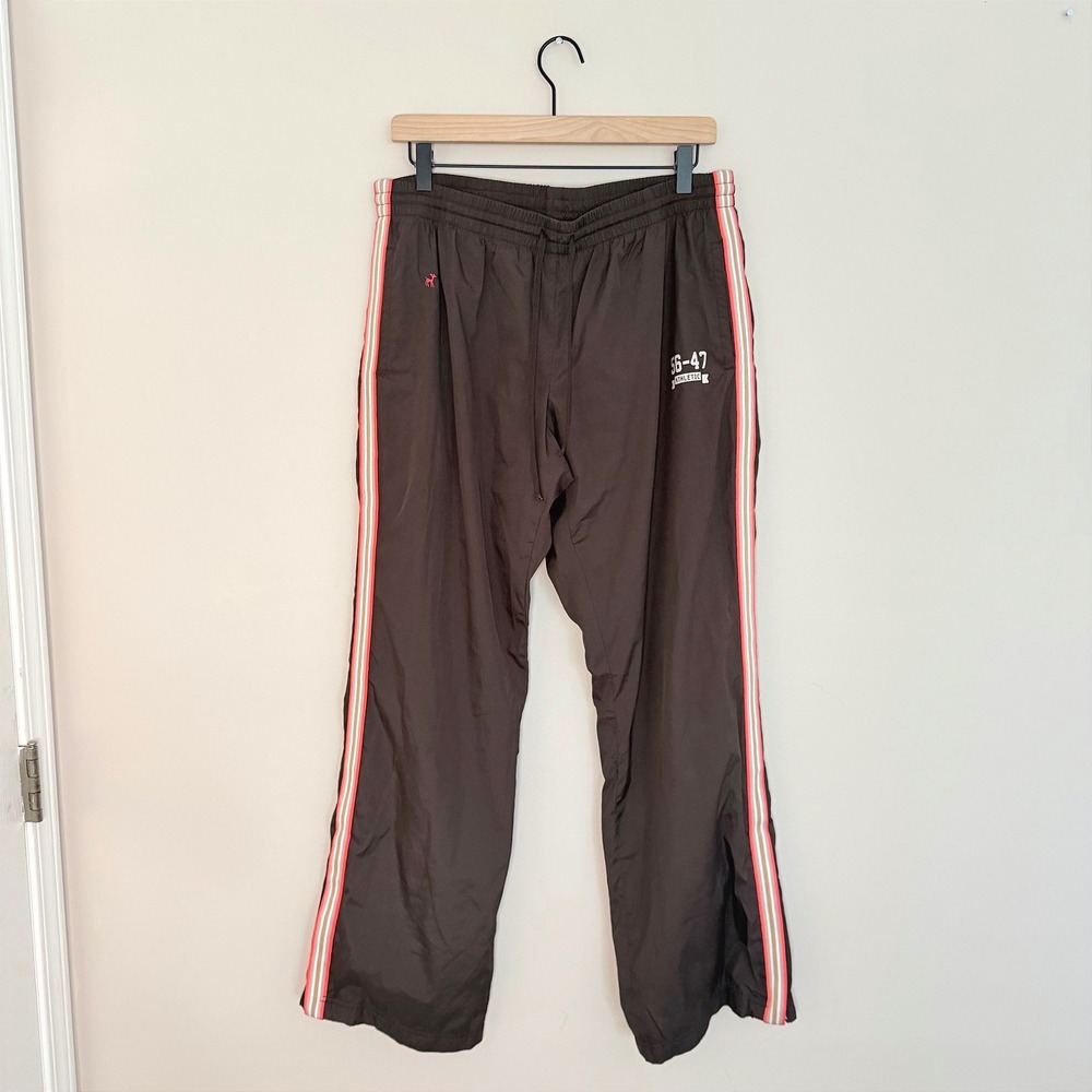 VTG Old Navy Women's Low Rise Brown Pink Sweatpants Y2K Track Pants 90s SZ L